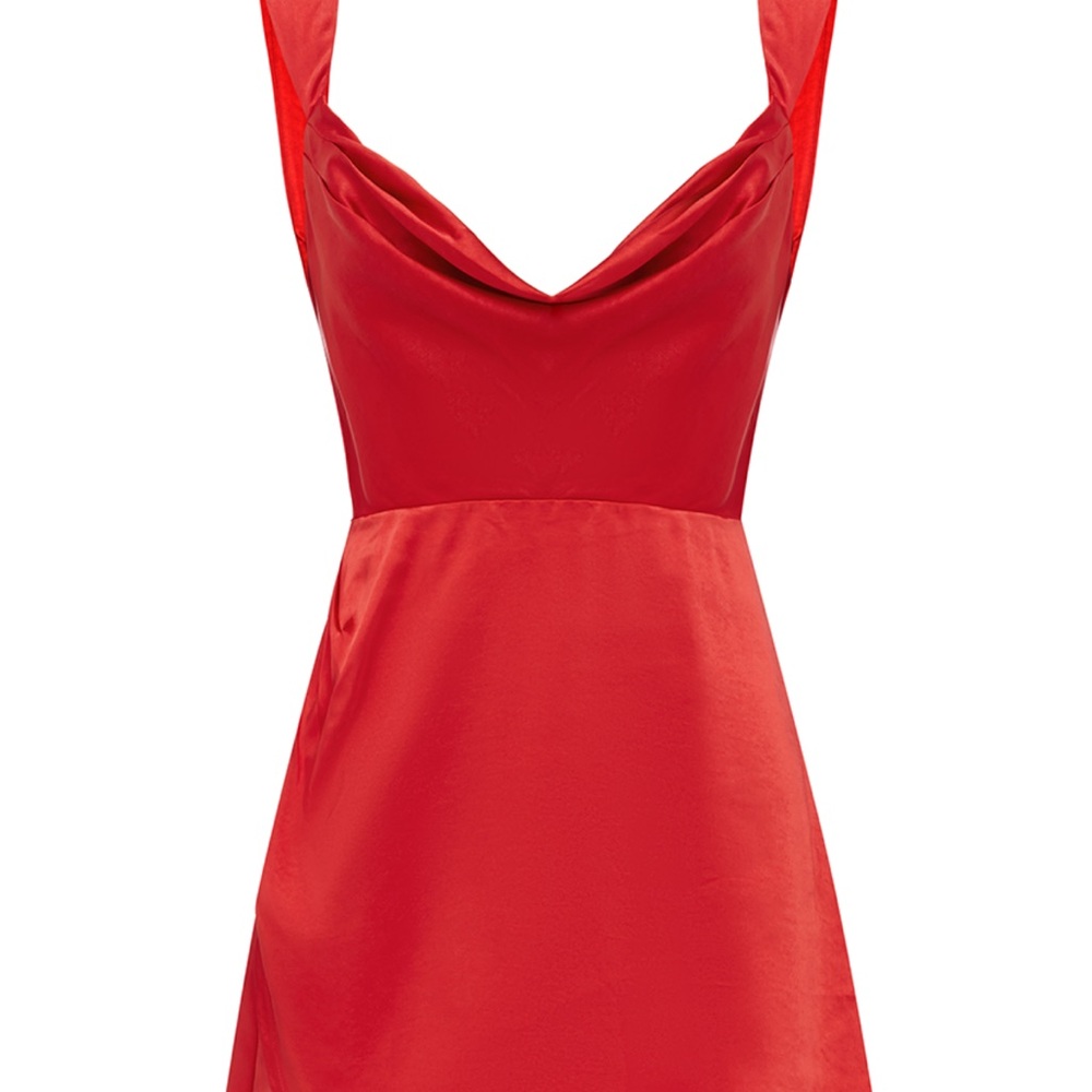 Chic Red Mini Dress - Picture 4 of 4
